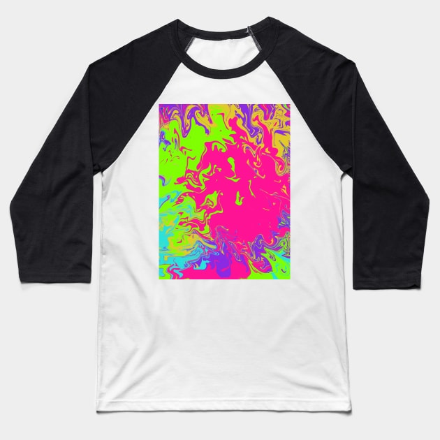 Neon Baseball T-Shirt by ArtKsenia